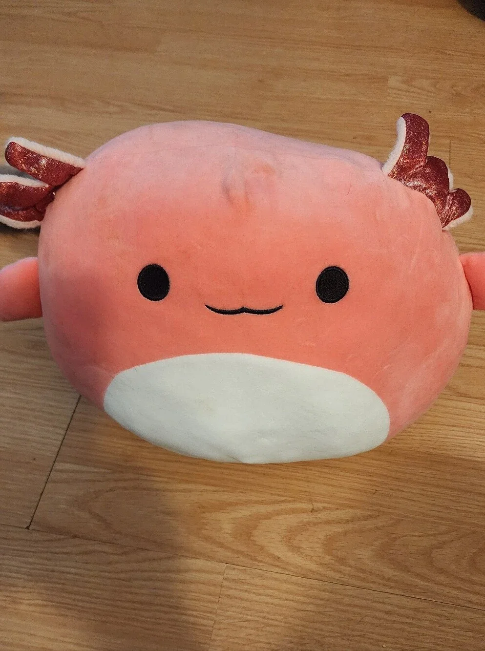 Plush Pink Axolotl Pillow - Soft Cute Sea Creature Plush